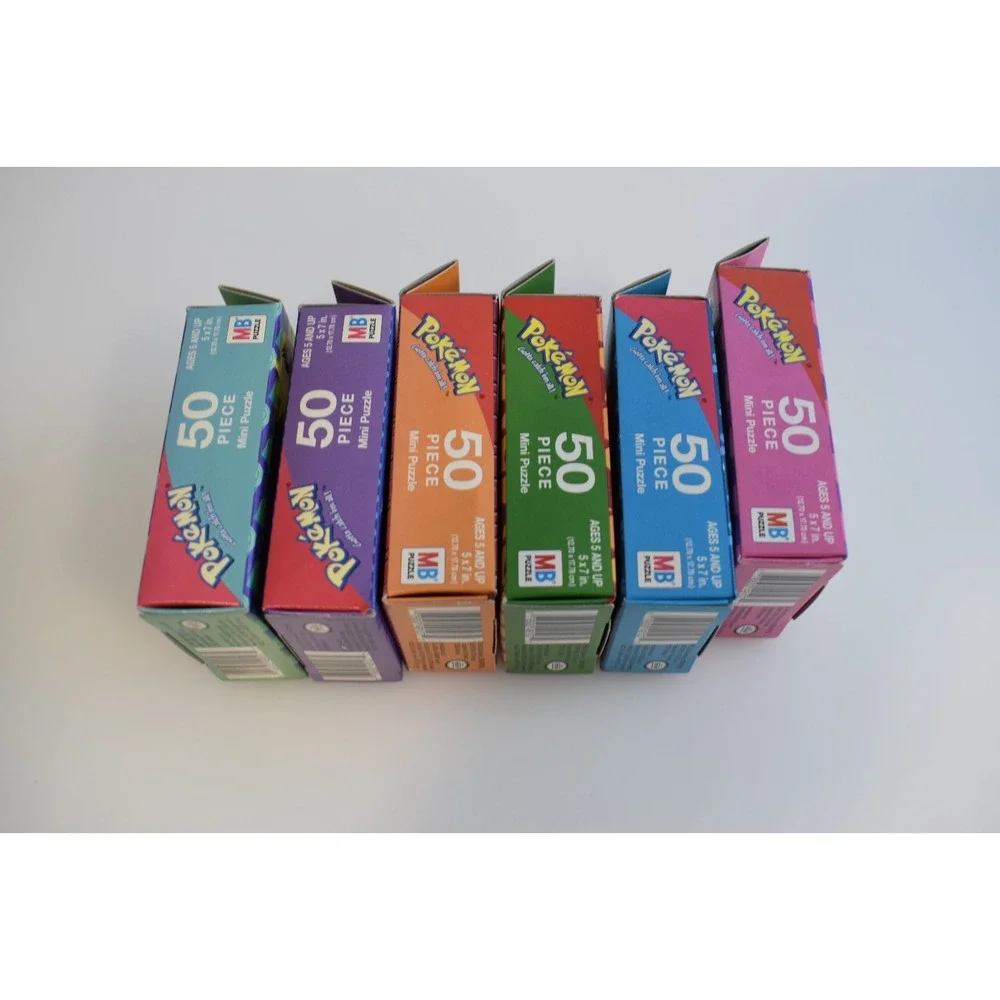 Pokemon Lot of 6 Gen 2 50 Piece Puzzles Lugia Johto Starters MB New Sealed